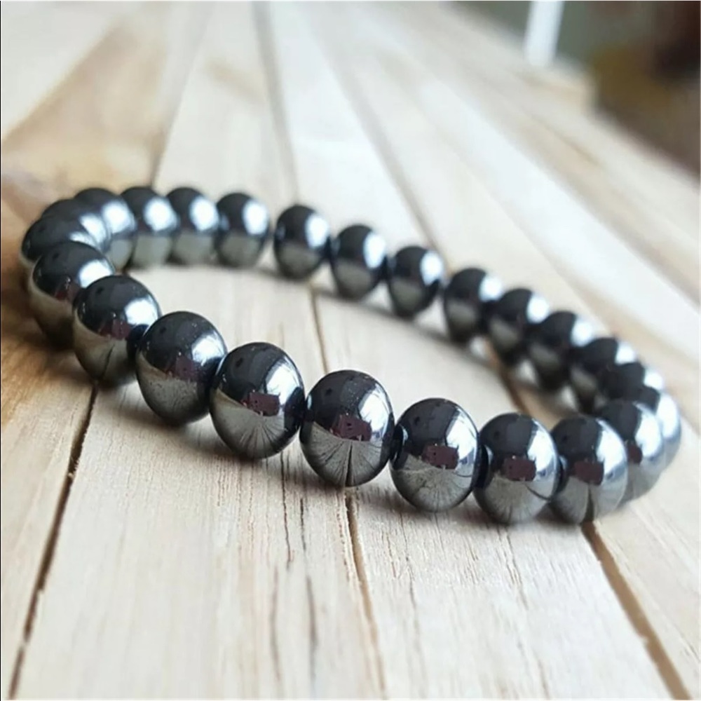 Genuine Hemetite gemstone bracelets - Picture 3 of 5